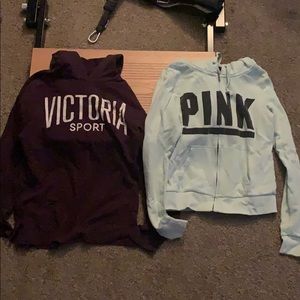 Two VS/PINK sweatshirts
